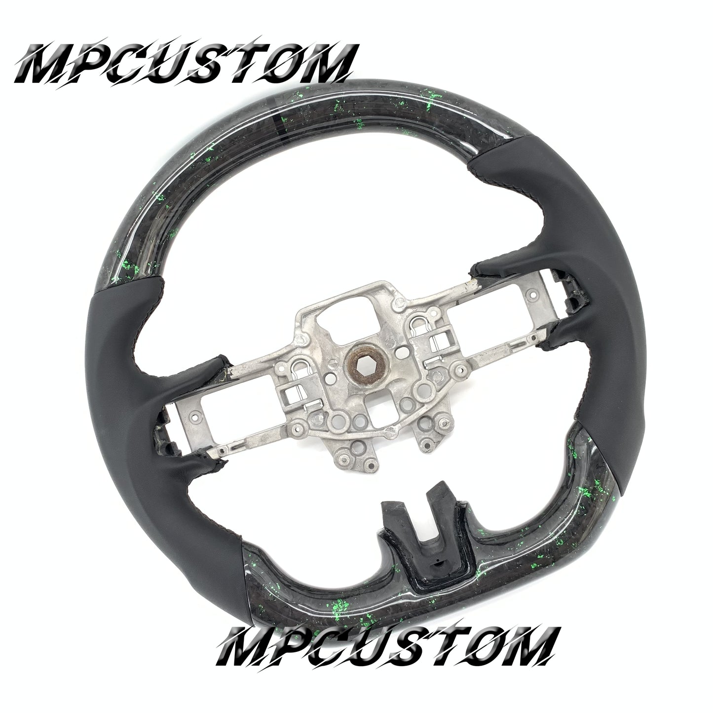 Mpcustom for Ford Mustang 2015-2017 carbon fiber steering wheel black stitching