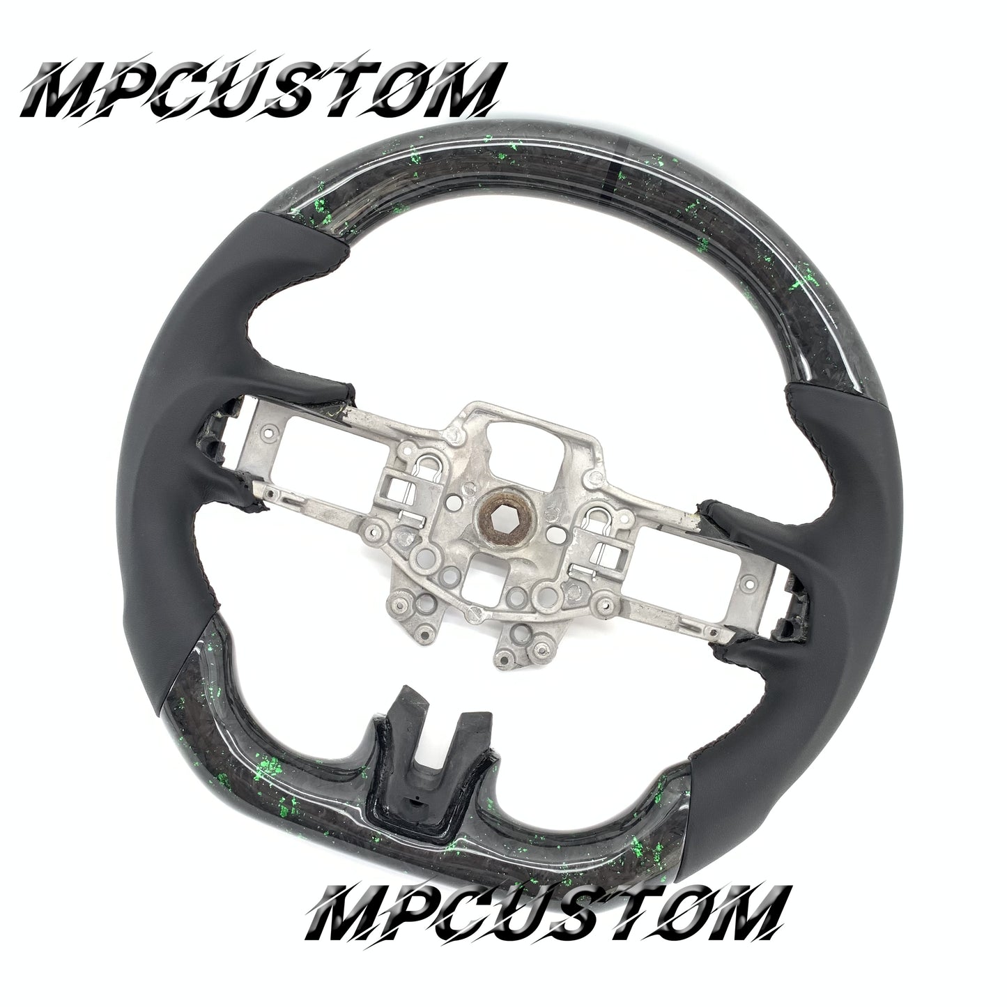 Mpcustom for Ford Mustang 2015-2017 carbon fiber steering wheel smooth and black stitching