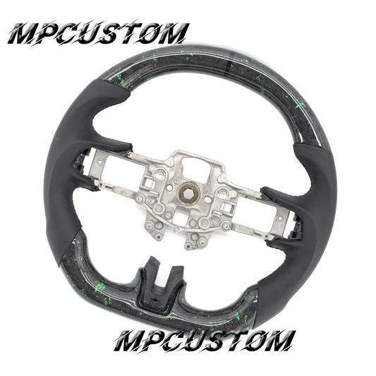 Mpcustom for Ford Mustang 2015-2017 carbon fiber steering wheel smooth and black stitching