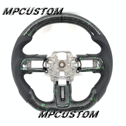 Mpcustom for Ford Mustang 2015-2017 carbon fiber steering wheel gloss and smooth