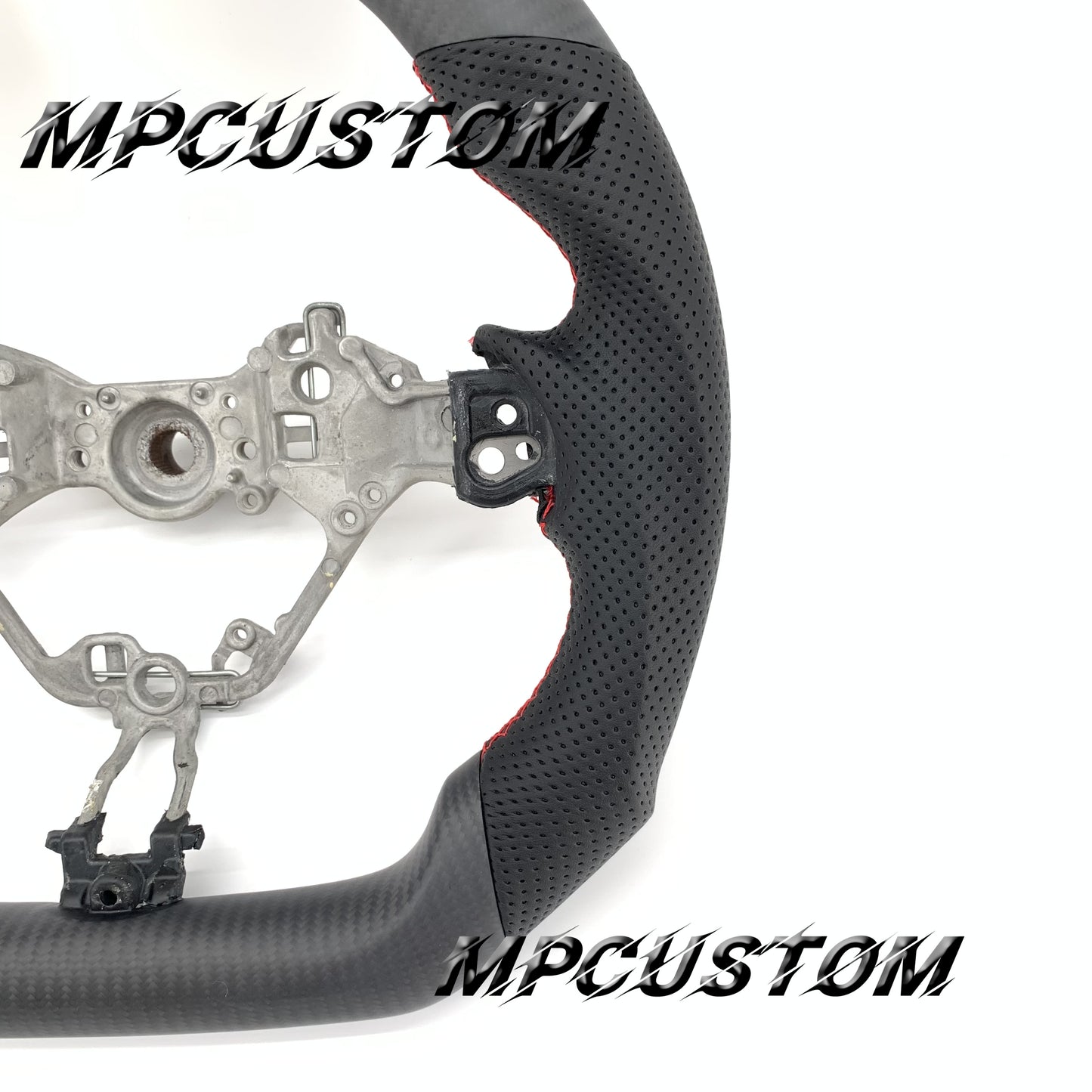 Mpcustom for Toyota 86 BRZ FRS 2017-2019 carbon fiber steering wheel red stitching