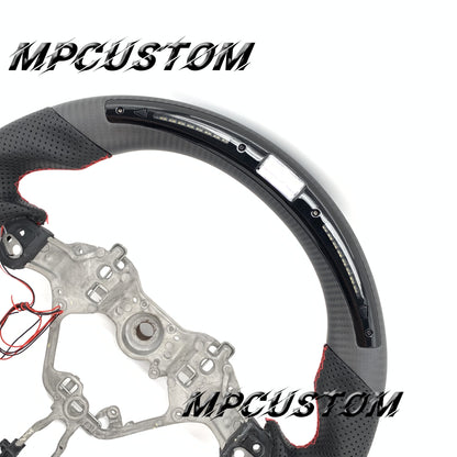 Mpcustom for Toyota 86 BRZ FRS 2017-2019 carbon fiber steering wheel red stitching