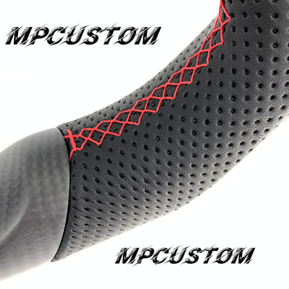 Mpcustom for Toyota 86 BRZ FRS 2017-2019 carbon fiber steering wheel matte and red stitching