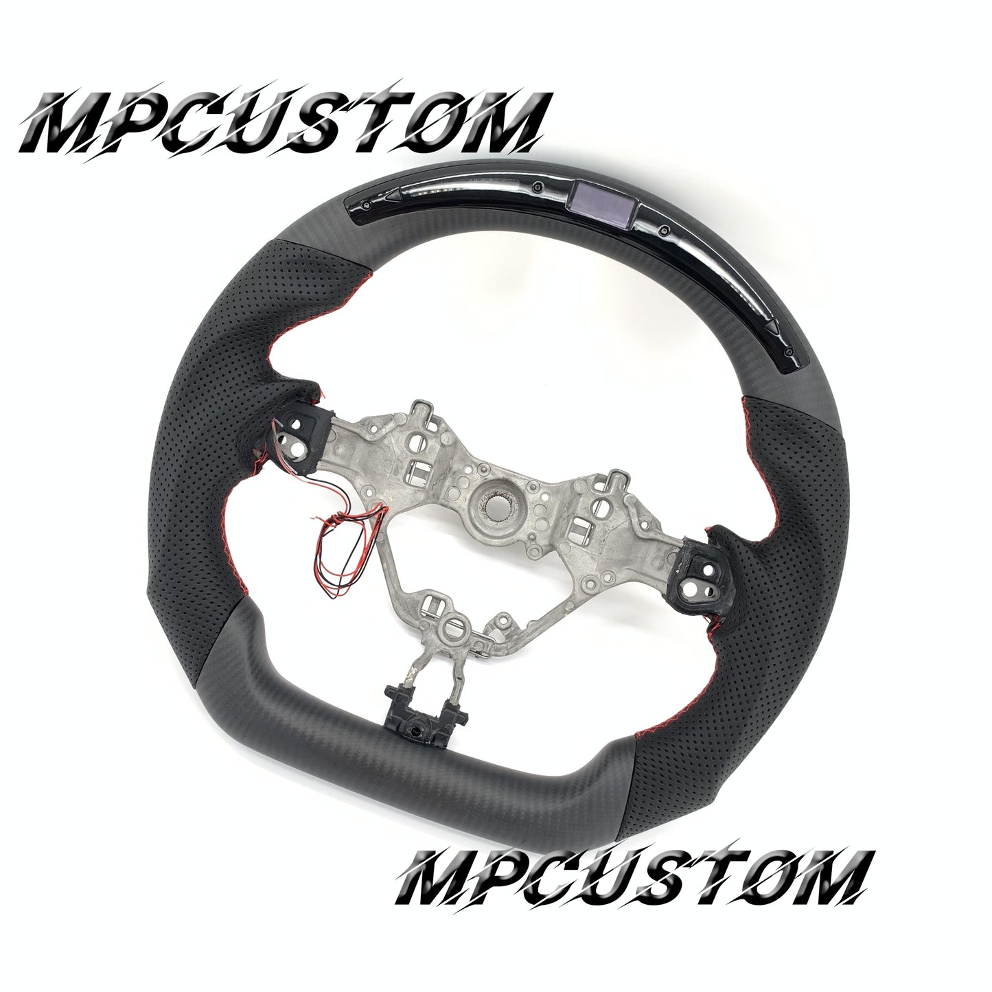 Mpcustom for Toyota 86 BRZ FRS 2017-2019 carbon fiber steering wheel red stitching