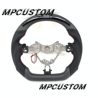 Mpcustom for Toyota 86 BRZ FRS 2017-2019 carbon fiber steering wheel matte and red stitching
