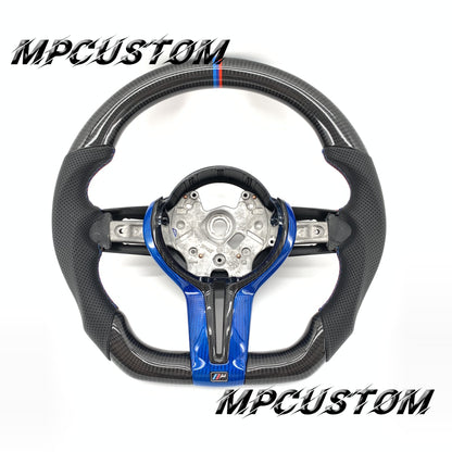 Mpcustom for BMW 7 series F01/F02/F03 carbon fiber steering wheel perforated leather