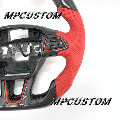 Mpcustom for Ford Focus MK3 ST RS carbon fiber steering wheel round top