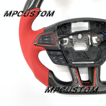 Mpcustom for Ford Focus MK3 ST RS carbon fiber steering wheel round top