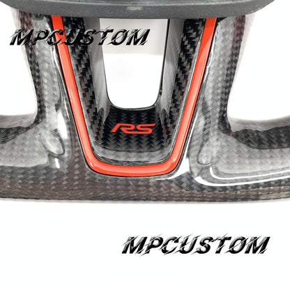 Mpcustom for Ford Focus MK3 ST RS carbon fiber steering wheel round top