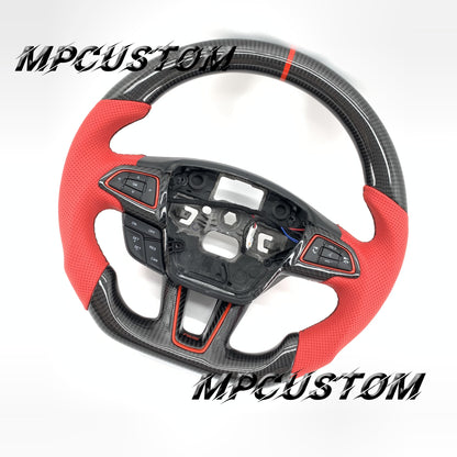 Mpcustom for Ford Focus MK3 ST RS carbon fiber steering wheel round top