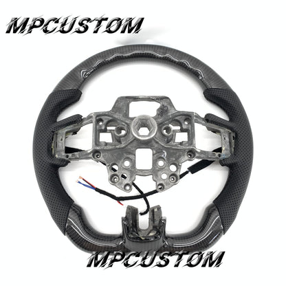 Mpcustom for Ford Mustang 2018-2022 carbon fiber steering wheel black stitching