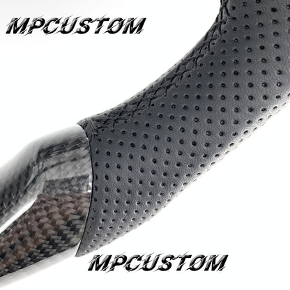 Mpcustom for Ford Mustang 2018-2022 carbon fiber steering wheel black stitching