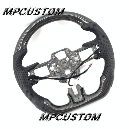 Mpcustom for Ford Mustang 2018-2022 carbon fiber steering wheel black stitching
