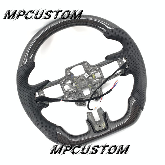 Mpcustom for Ford Mustang 2018-2022 carbon fiber steering wheel black stitching