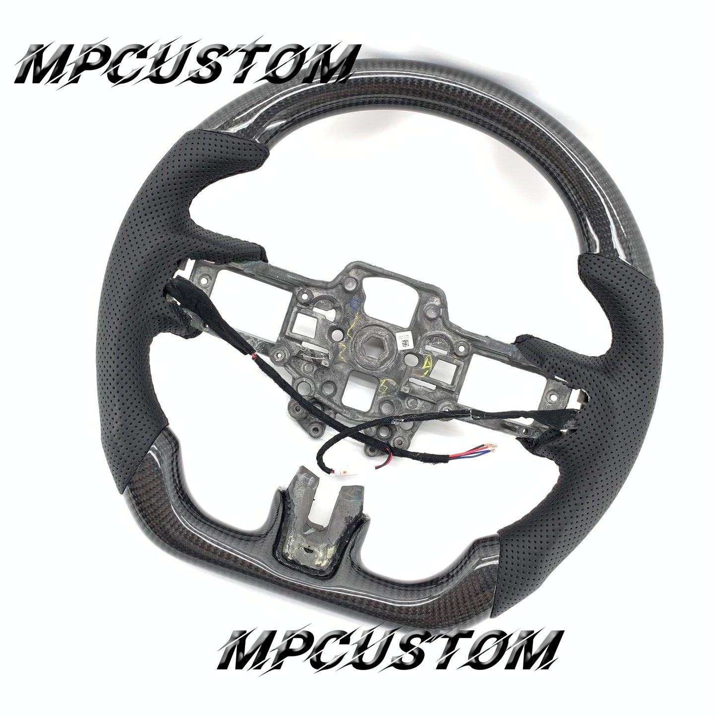 Mpcustom for Ford Mustang 2018-2022 carbon fiber steering wheel round top and falt bottom