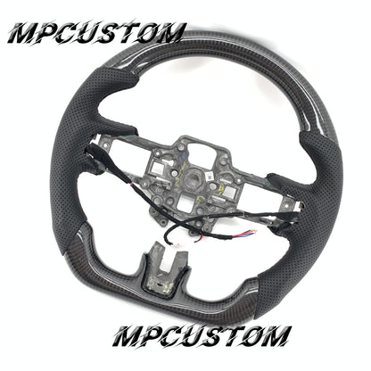 Mpcustom for Ford Mustang 2018-2022 carbon fiber steering wheel round top and falt bottom