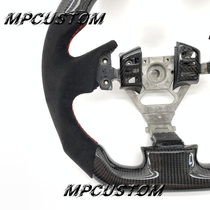Mpcustom for Infiniti G35 2003-2006 carbon fiber steering wheel gloss and red stripe line
