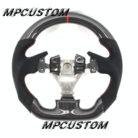 Mpcustom for Infiniti G35 2003-2006 carbon fiber steering wheel gloss and red stripe line
