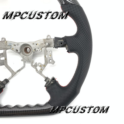 Mpcustom for Toyota Tundra 2007-2013 carbon fiber steering wheel gloss and red stripe line