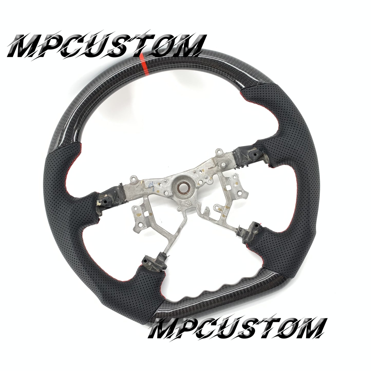 Mpcustom for Toyota Tundra 2007-2013 carbon fiber steering wheel red stripe line