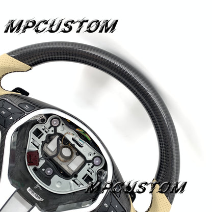 Mpcustom for Mercedes Benz c63 carbon fiber steering wheel gloss