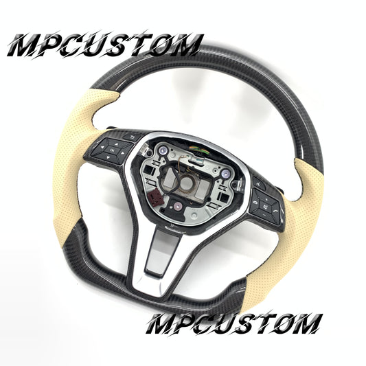 Mpcustom for Mercedes Benz c63 carbon fiber steering wheel gloss