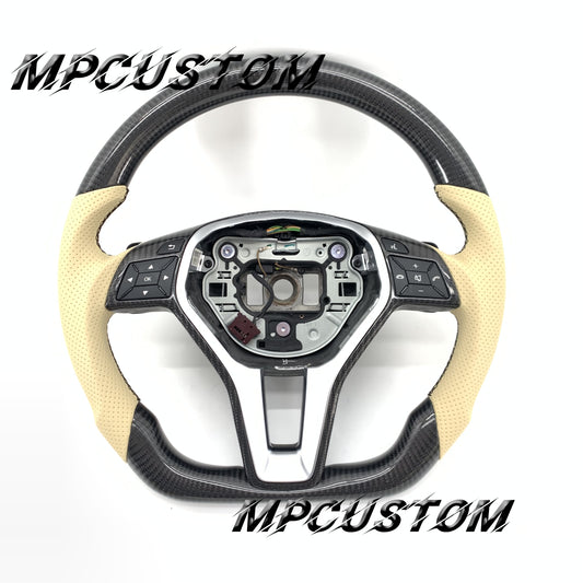 Mpcustom for Mercedes Benz c63 carbon fiber steering wheel round top