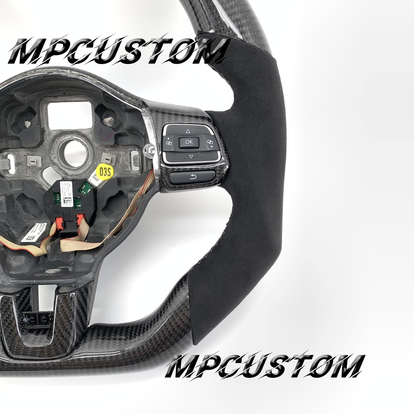 Mpcustom for Volkswagen MK6 R carbon fiber steering wheel flat bottom