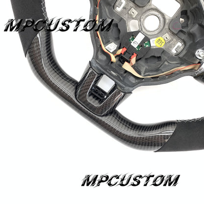 Mpcustom for Volkswagen MK6 R carbon fiber steering wheel flat bottom