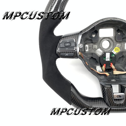 Mpcustom for Volkswagen MK6 R carbon fiber steering wheel gloss