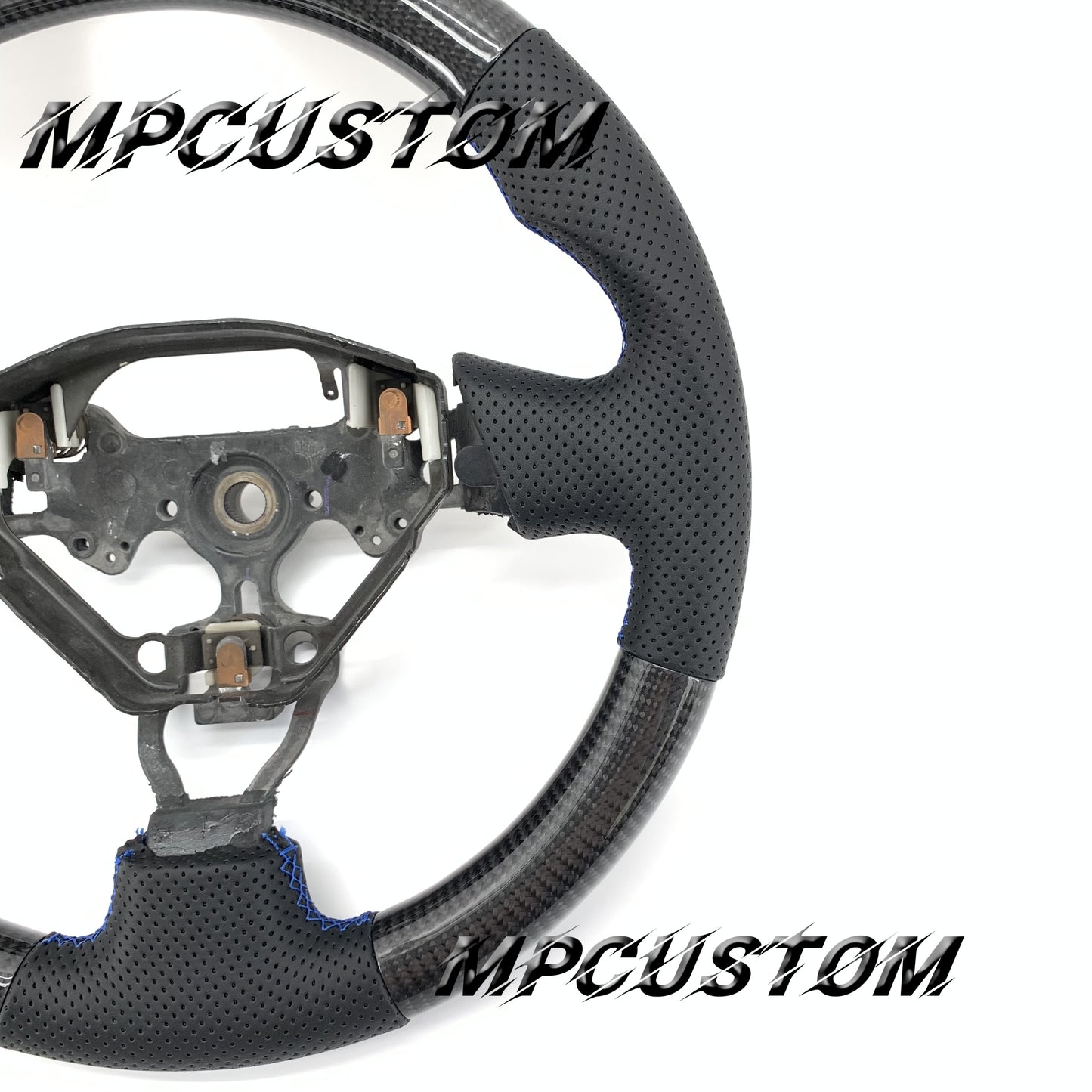 Mpcustom for Toyota Supra 1998 carbon fiber steering wheel round top