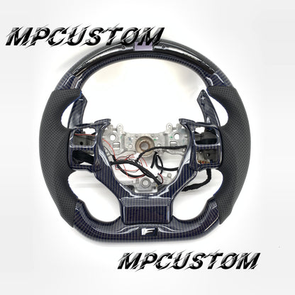 Mpcustom for Lexus IS RCF 2014+ carbon fiber steering wheel blue stitching