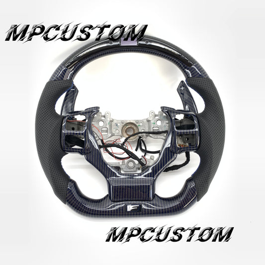 Mpcustom for Lexus IS RCF 2014+ carbon fiber steering wheel blue stitching