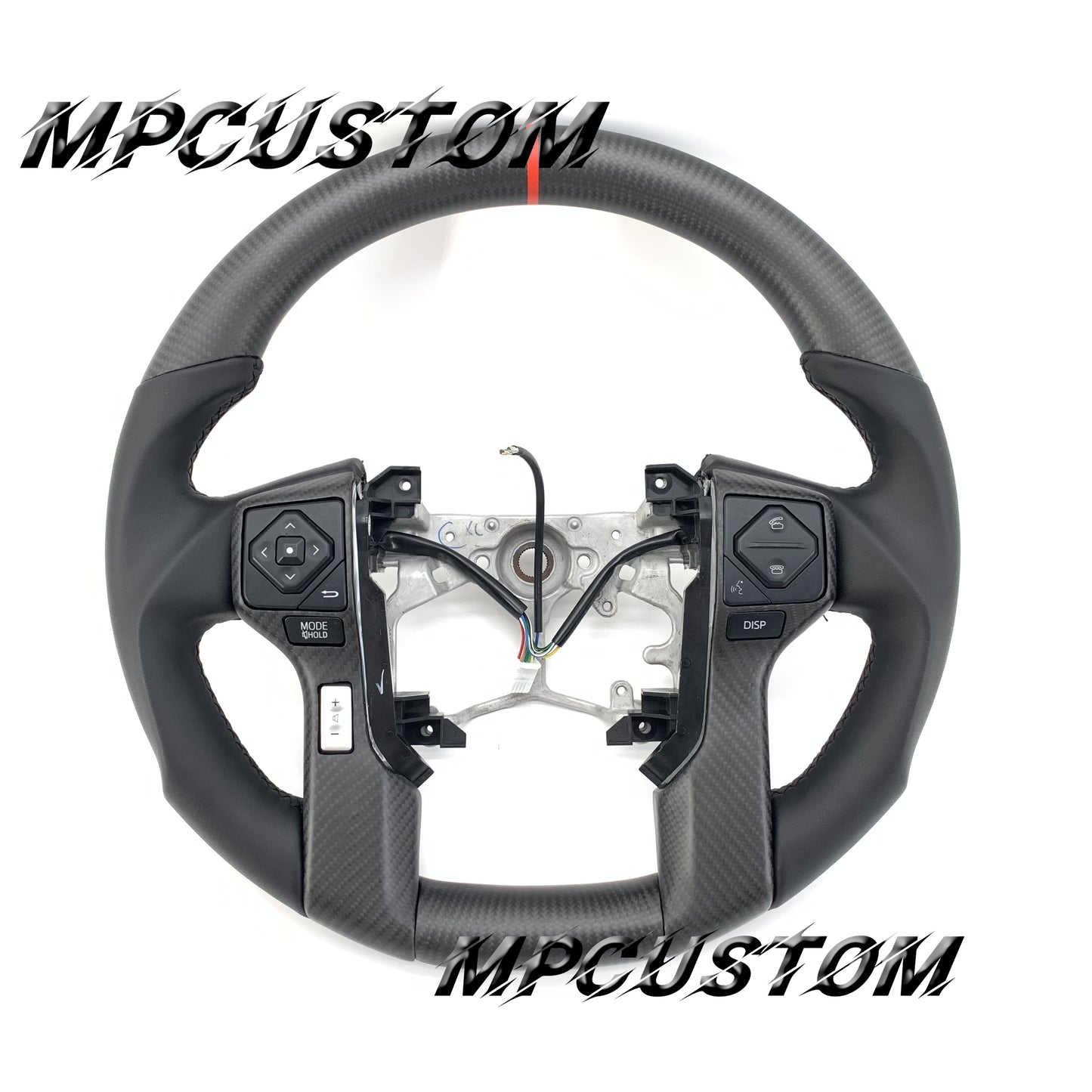 Mpcustom for Toyota Tundra 2014-2020 carbon fiber steering wheel red stripe line