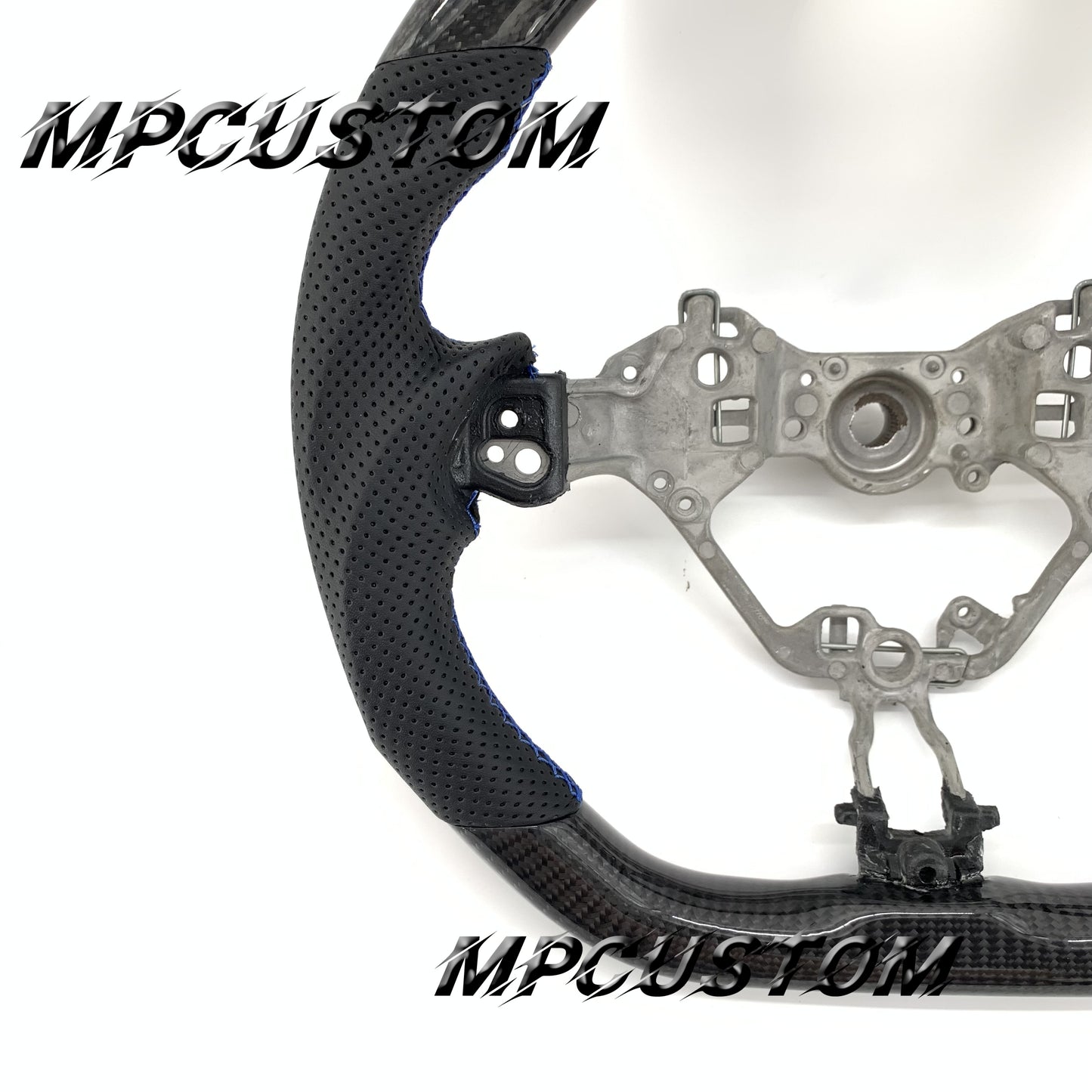 Mpcustom for Toyota 86 BRZ FRS 2017-2019 carbon fiber steering wheel blue stitching