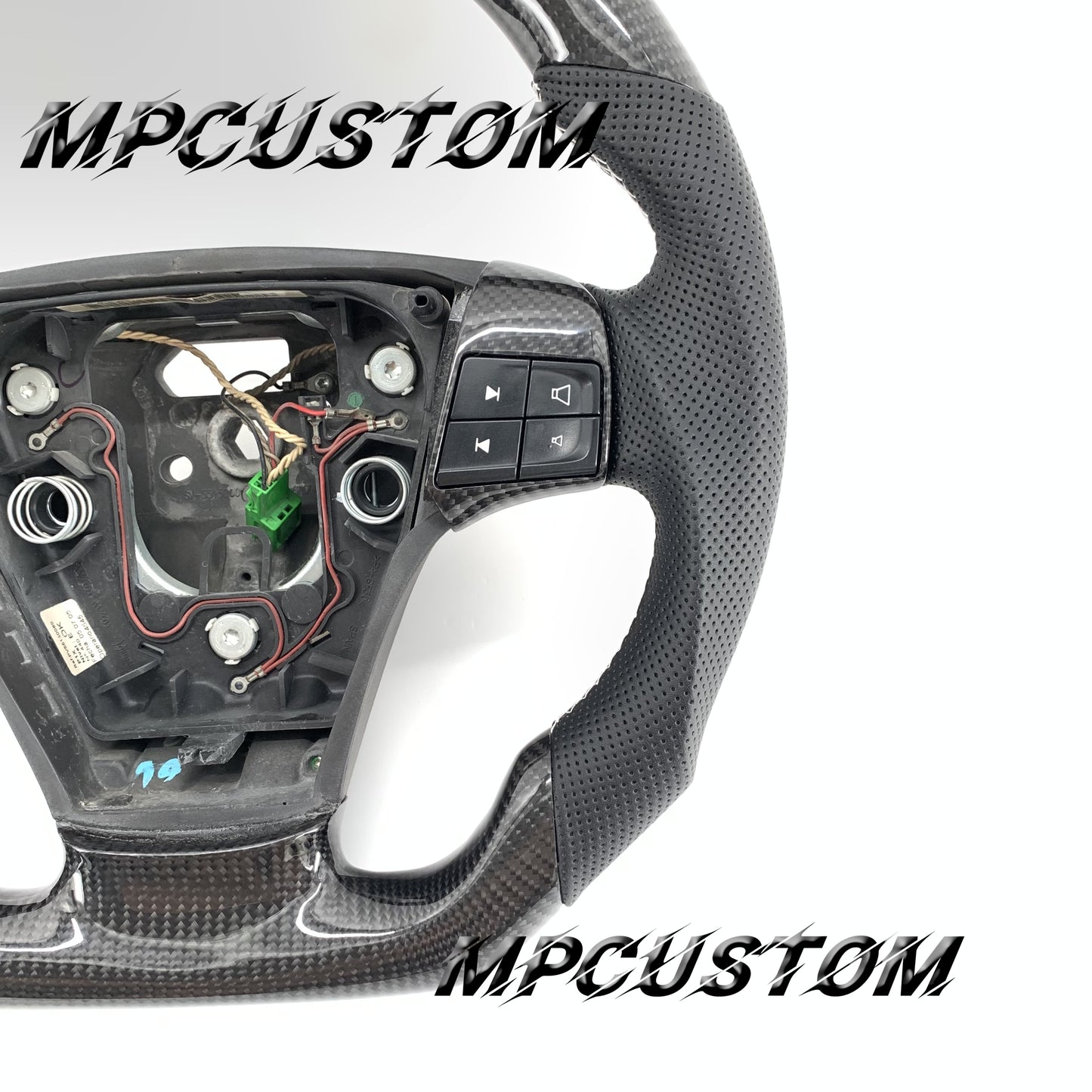 Mpcustom for Volvo S40 2008 carbon fiber steering wheel flat top