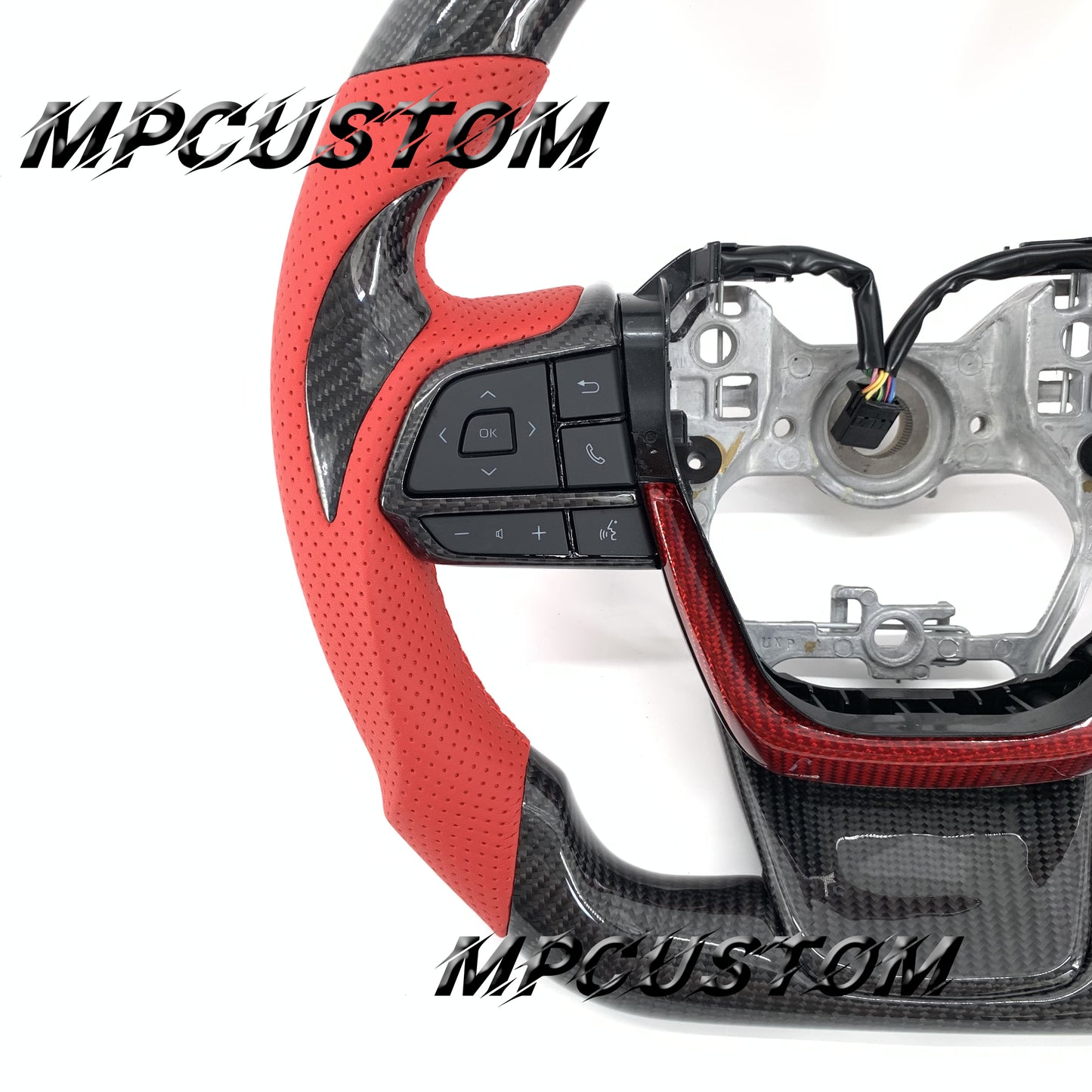 Mpcustom for Toyota Highlander 2022+ carbon fiber steering wheel gloss
