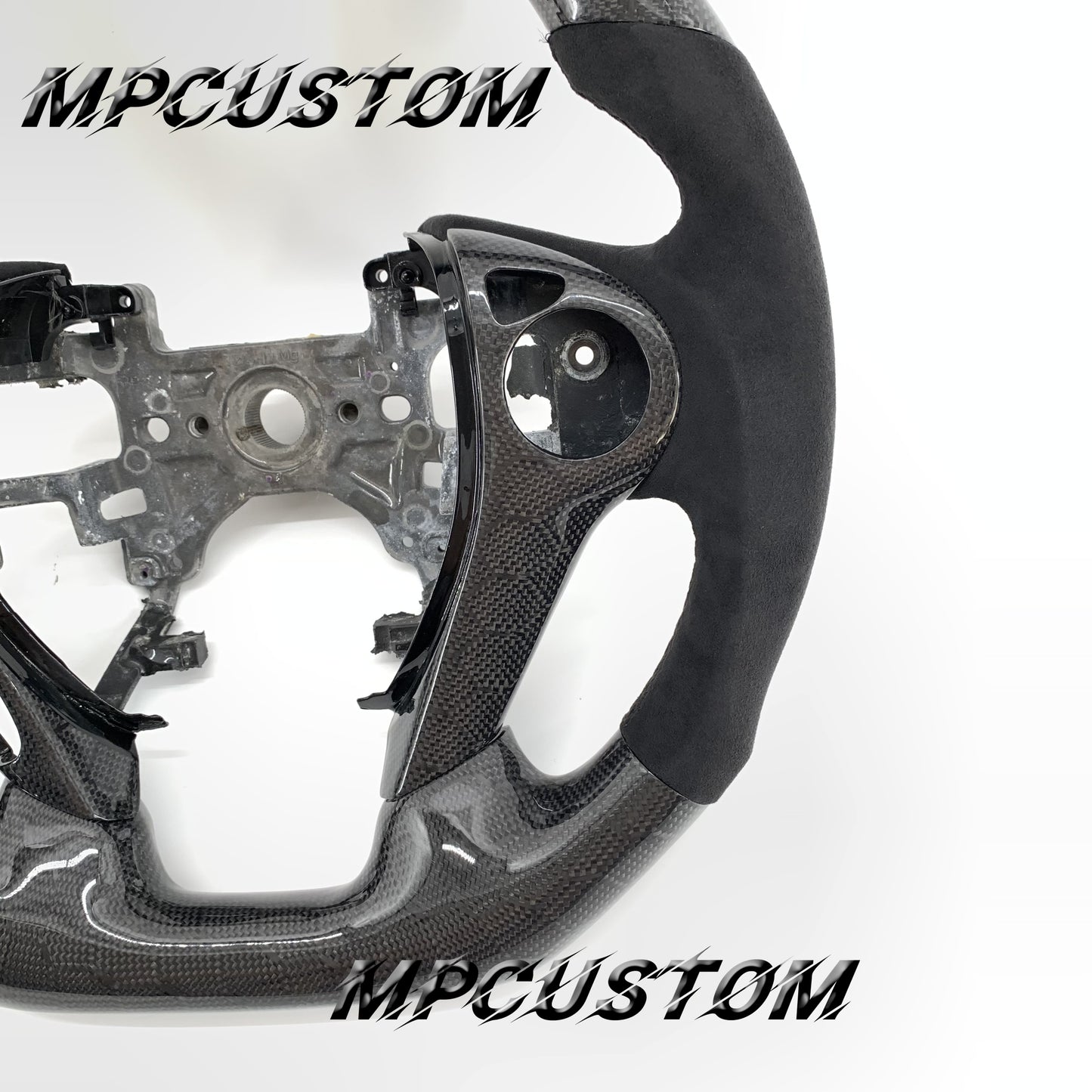 Mpcustom for Honda 9th gen Accord 2013-2017 carbon fiber steering wheel round top and flat bottom