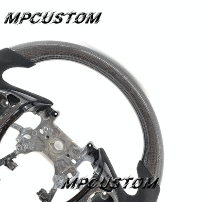 Mpcustom for Honda 9th gen Accord 2013-2017 carbon fiber steering wheel gloss and round top