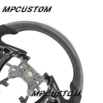 Mpcustom for Honda 9th gen Accord 2013-2017 carbon fiber steering wheel round top and flat bottom