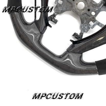Mpcustom for Honda 9th gen Accord 2013-2017 carbon fiber steering wheel round top and flat bottom