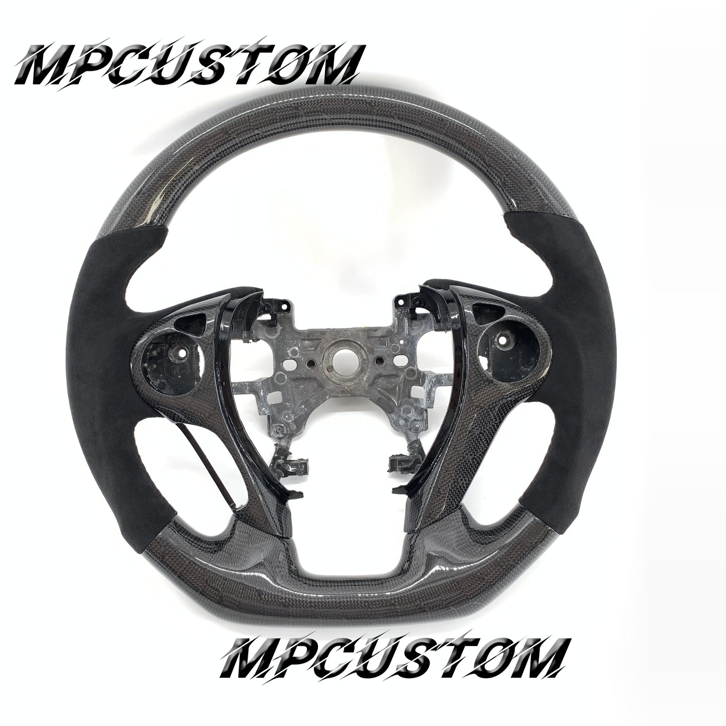 Mpcustom for Honda 9th gen Accord 2013-2017 carbon fiber steering wheel gloss and round top