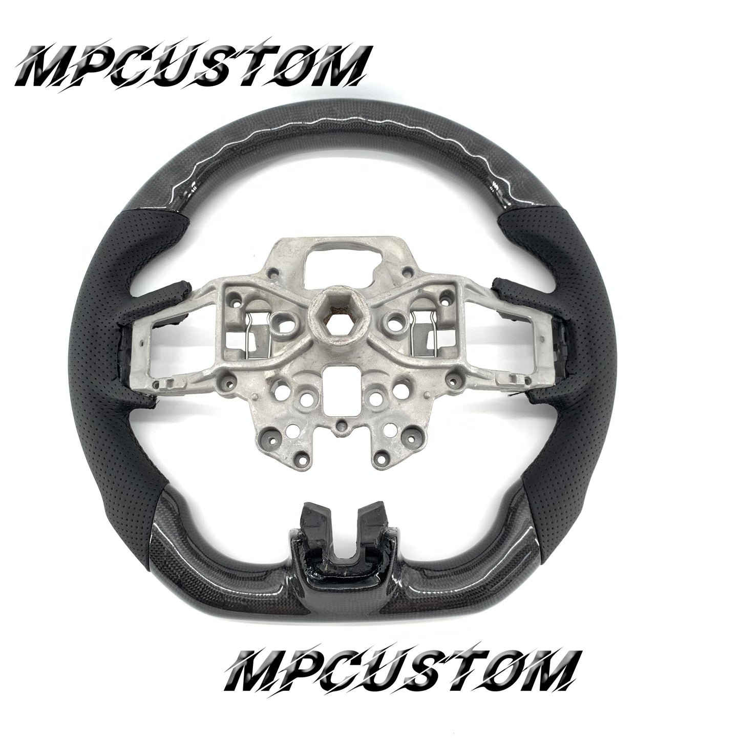 Mpcustom for Ford Mustang 2015-2017 carbon fiber steering wheel gloss and smooth