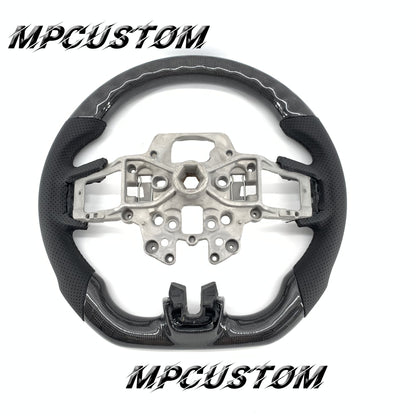 Mpcustom for Ford Mustang 2015-2017 carbon fiber steering wheel gloss and smooth