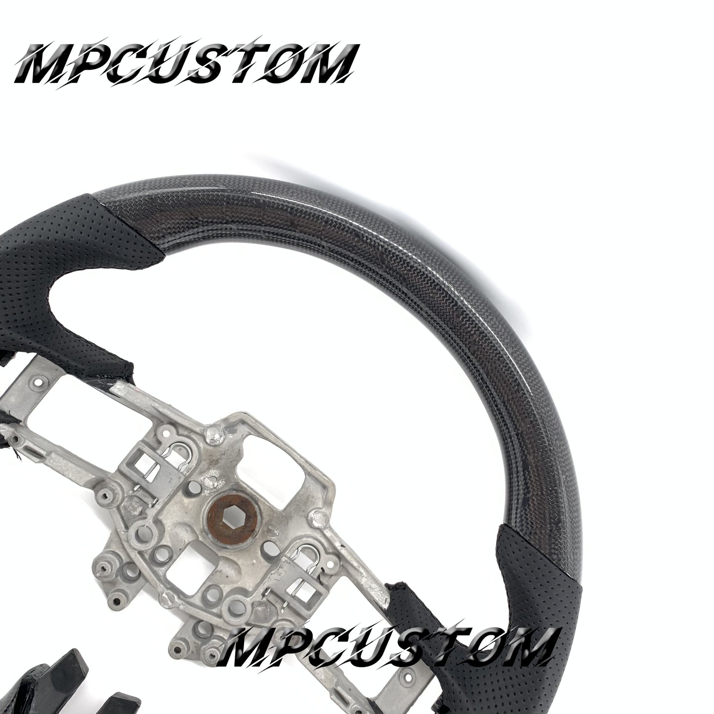 Mpcustom for Ford Mustang 2015-2017 carbon fiber steering wheel gloss and black stitching