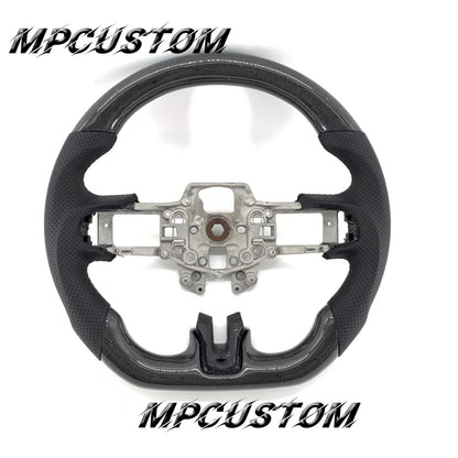 Mpcustom for Ford Mustang 2015-2017 carbon fiber steering wheel gloss and black stitching