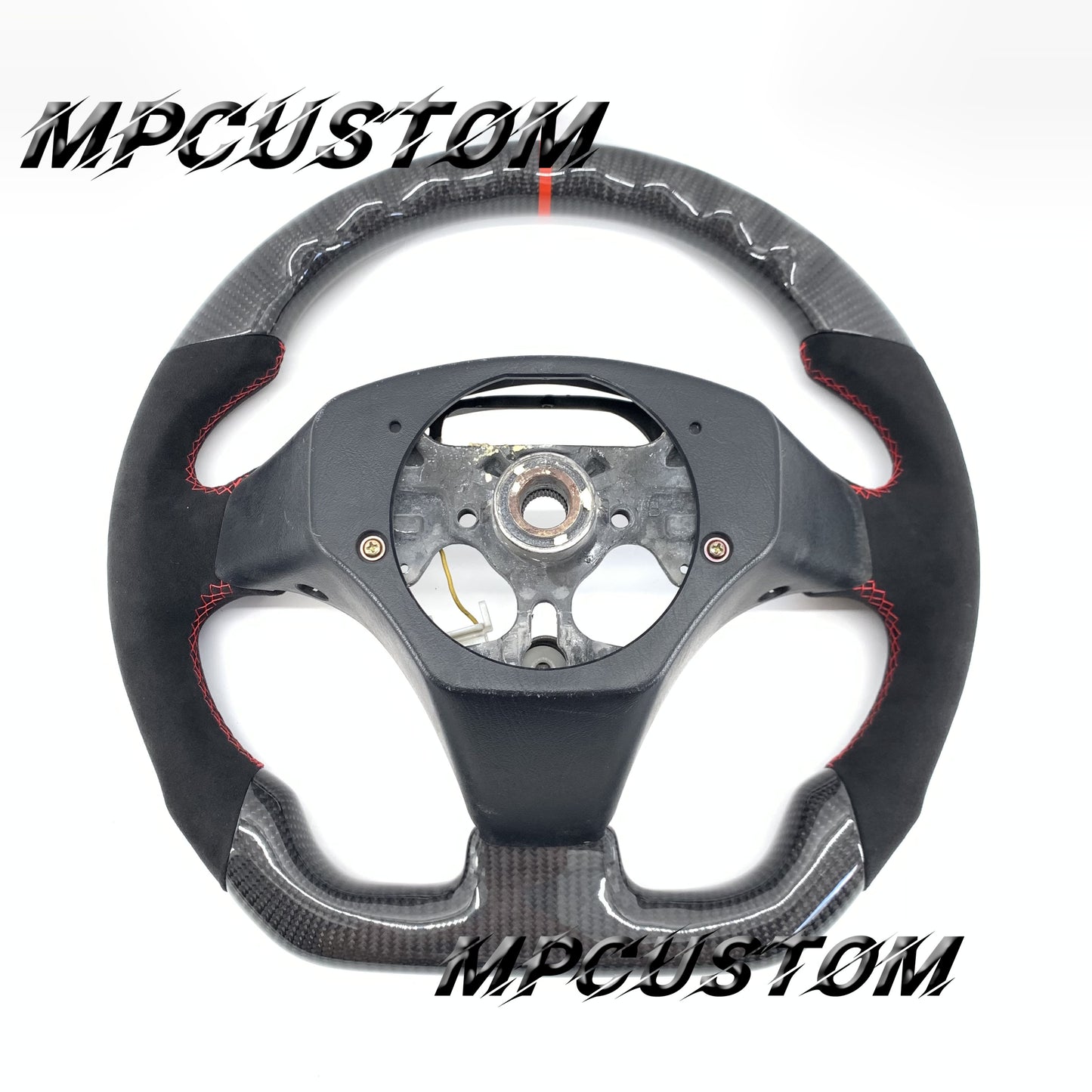 Mpcustom for Toyota celica 2000-2005 carbon fiber steering wheel red stripe line