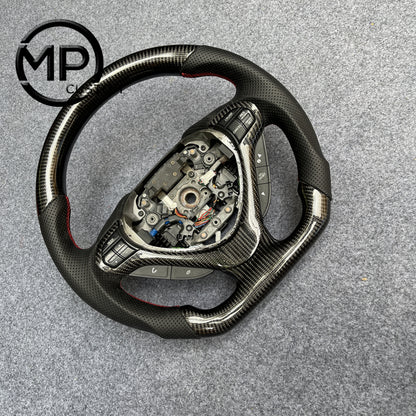 MPCUSTOM Fit For Acura TSX 2009-2014 carbon fiber steering wheel black perforated leather