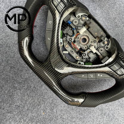 MPCUSTOM Fit For Acura TSX 2009-2014 carbon fiber steering wheel black perforated leather