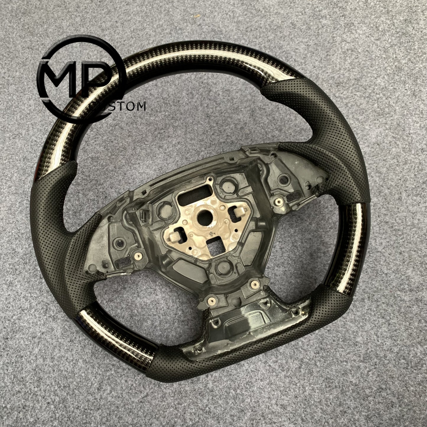 MPCUSTOM Fit For Chevrolet Camaro 2016-2024 carbon fiber steering wheel black perforated leather